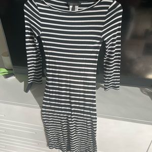 BCBGMAXAZRIA black and white striped dress size S